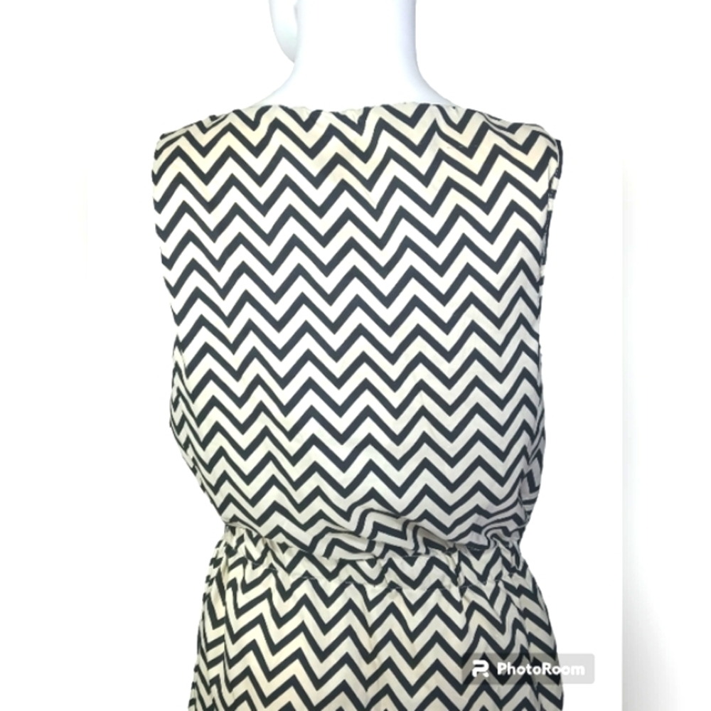 Miss Pinky 100% Polyester Light Creamy & Black Casual Dress Made In India Size L - Picture 7 of 15